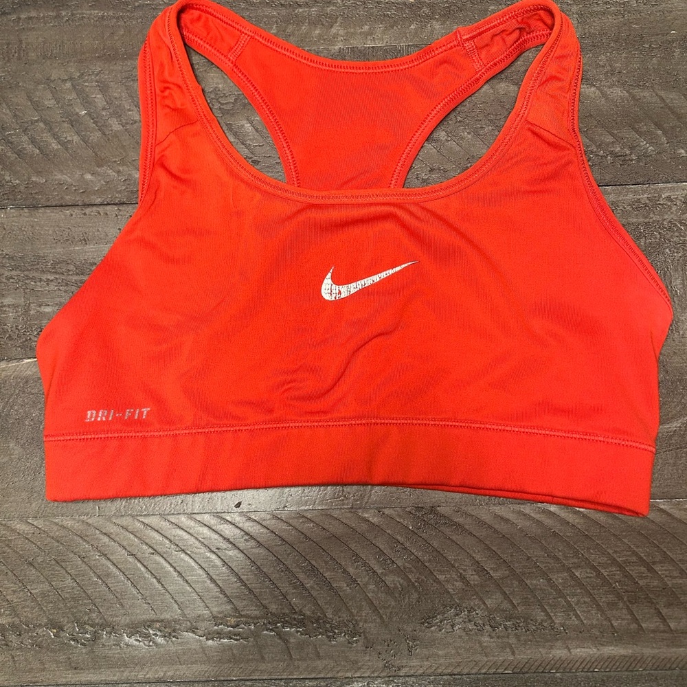 Nike Women's Vibrant Red Dri-FIT Sports Bra